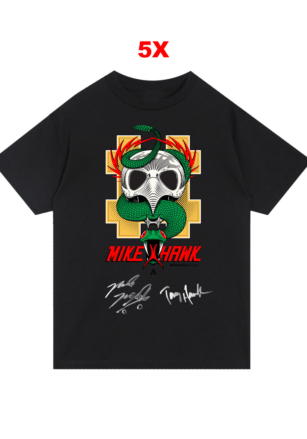 Mike Hawk (Autographed) 5X Banner T-shirt PREBOOK